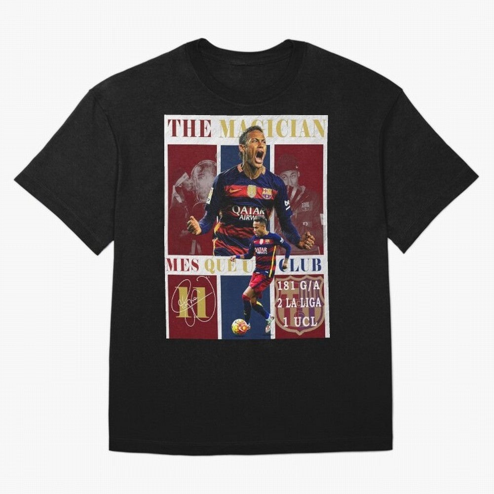 Neymar Jr Barcelona 2015 UCL Poster Classic T-Shirt Carry the Dream of FIFA World Cup 2026 Group Stage Driven by CR7, Argentina, France and Brazil Energy, Game Day Rituals, Football Legends, Country Pride and the Road to the Final; Perfect for
