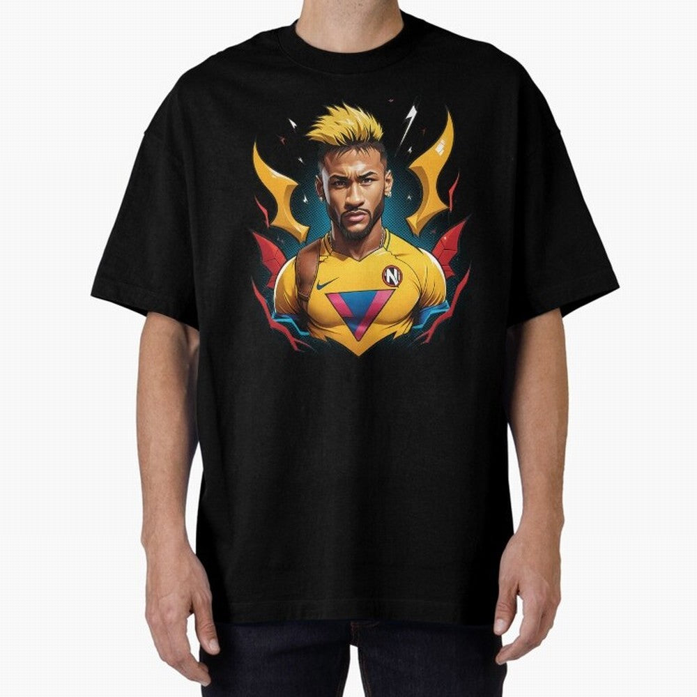 Neymar Jr illustration Classic T-Shirt Celebrate Supporters United by Match Day Hype around FIFA World Cup 2026, Messi, Neymar and Mbappe, Spain and Netherlands, Retro Football Energy, Iconic Rivalries, Trophy Chase Drama and Stadium Atmosphere;