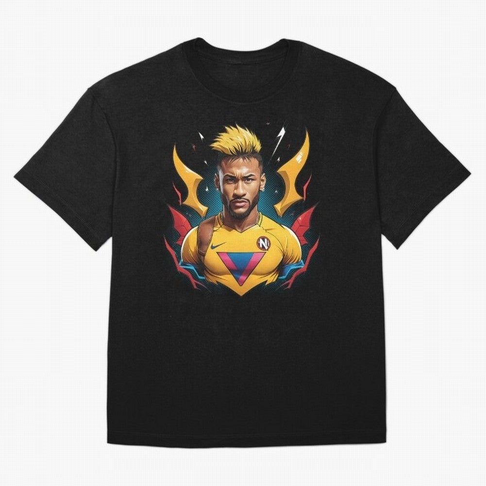 Neymar Jr illustration Classic T-Shirt Celebrate Supporters United by Match Day Hype around FIFA World Cup 2026, Messi, Neymar and Mbappe, Spain and Netherlands, Retro Football Energy, Iconic Rivalries, Trophy Chase Drama and Stadium Atmosphere;