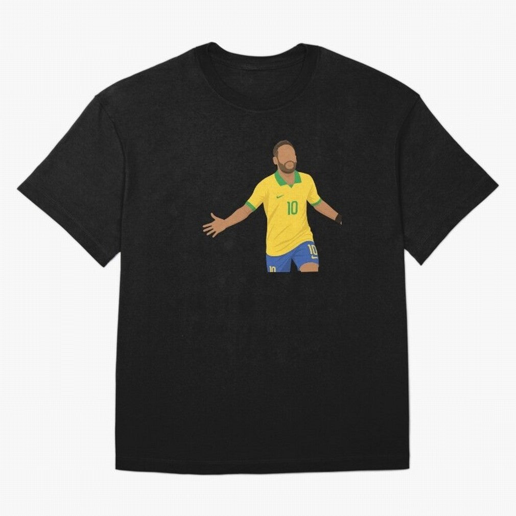 Neymar Jr in Yellow Glory Sticker Oversized T-Shirt Celebrate the Biggest Stage of the FIFA World Cup 2026 Group Stage Journey through Neymar Highlights, England and Germany Pride, Sports Nostalgia, International Competition, Famous Players and