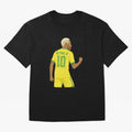 Neymar Jr in Yellow Glory Sticker Oversized T-Shirt Step into FIFA World Cup 2026 USA Canada Mexico for Fans of Neymar and France, Bringing Championship Spirit, Famous Goals, Roaring Crowds and International Football Unity; Made for Die Hard