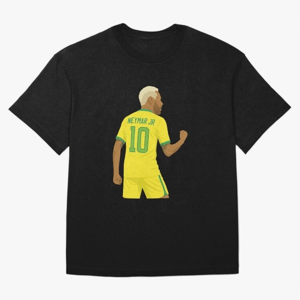 Neymar Jr in Yellow Glory Sticker Oversized T-Shirt Step into FIFA World Cup 2026 USA Canada Mexico for Fans of Neymar and France, Bringing Championship Spirit, Famous Goals, Roaring Crowds and International Football Unity; Made for Die Hard