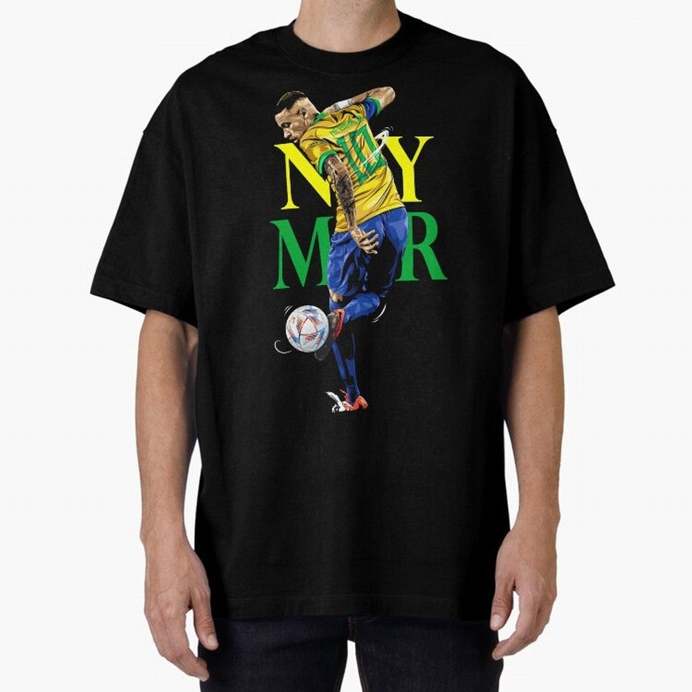 Neymar JR Brazil Oversized T-Shirt Stand with FIFA World Cup 2026 Group Stage for Fans of CR7 and Messi and England and Germany, Bringing Game Day Rituals, Football Legends, Country Pride and the Road to the Final; Made for Collectors Who Enjoy