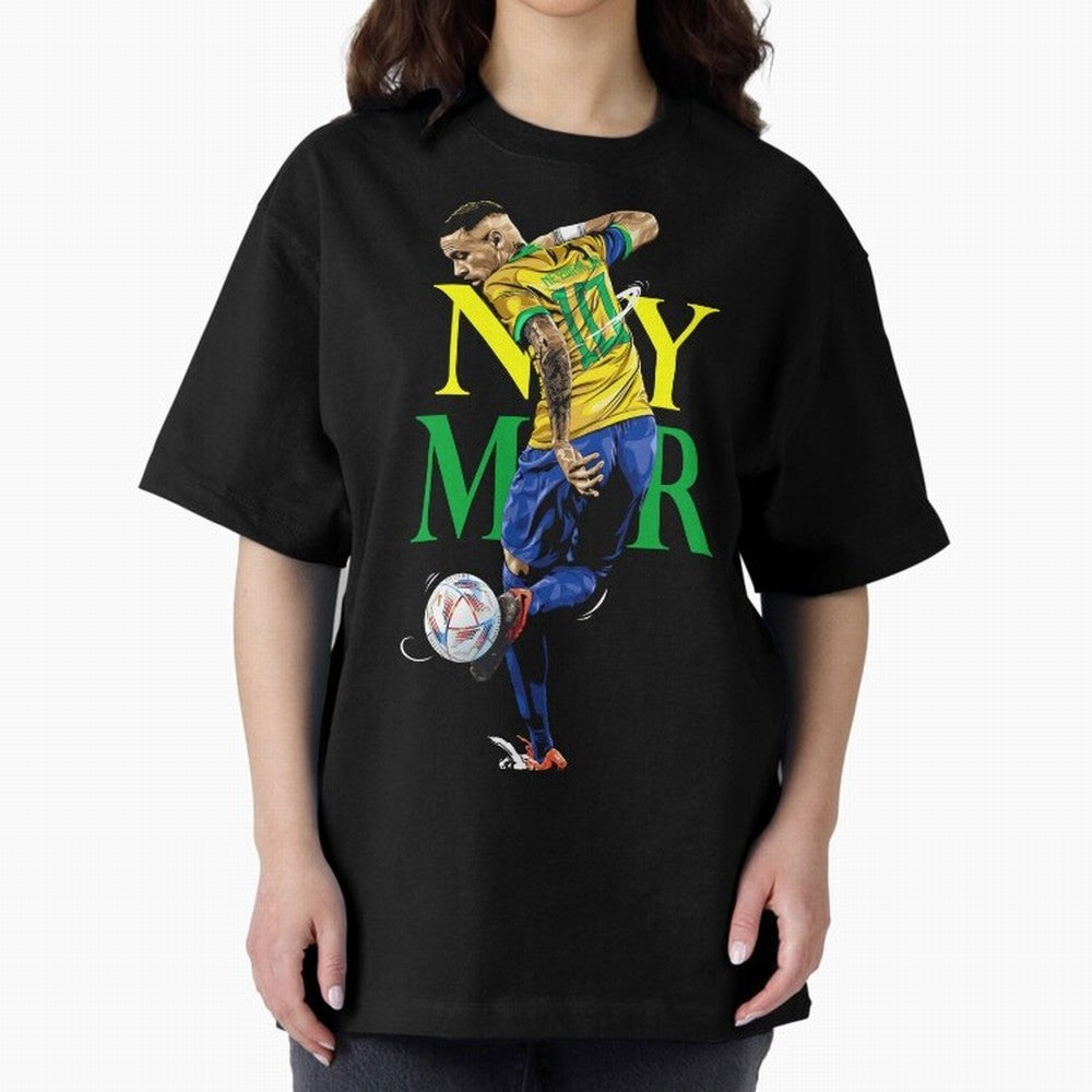 Neymar JR Brazil Oversized T-Shirt Stand with FIFA World Cup 2026 Group Stage for Fans of CR7 and Messi and England and Germany, Bringing Game Day Rituals, Football Legends, Country Pride and the Road to the Final; Made for Collectors Who Enjoy