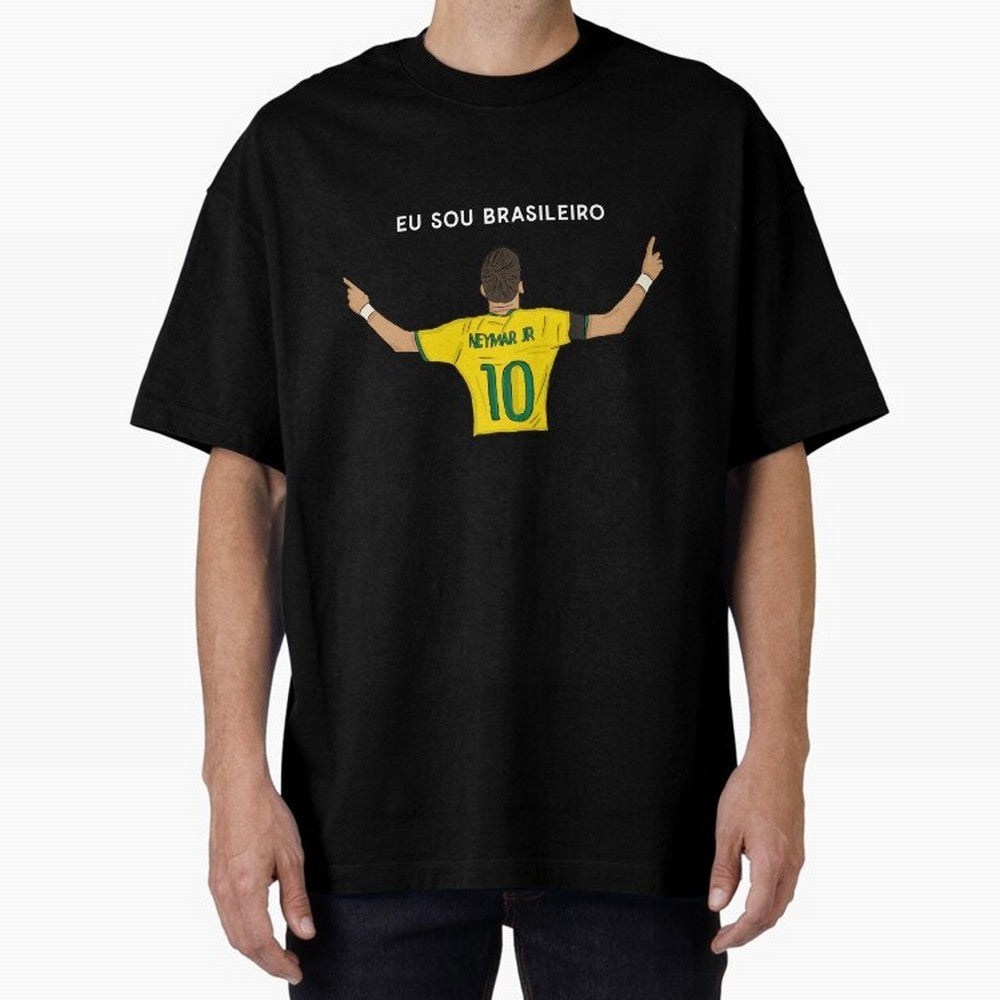 Neymar Jr Brazil Oversized T-Shirt Upgrade the FIFA World Cup 2026 Group Stage Journey through CR7 and Messi Highlights, Portugal, Spain and Germany Pride, Stadium Chants, National Pride, Trophy Dreams and Unforgettable Football Memories; Made for
