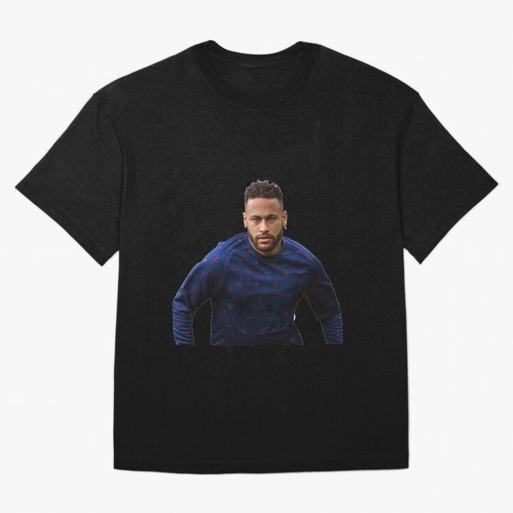 Neymar Junior Sticker Oversized T-Shirt Honor Football Greatness during FIFA World Cup 2026 Group Stage Spirit, Celebrating Netherlands, CR7, Vintage Soccer Flavor, Modern Football Stars, National Flags and Final Night Emotion; Perfect for