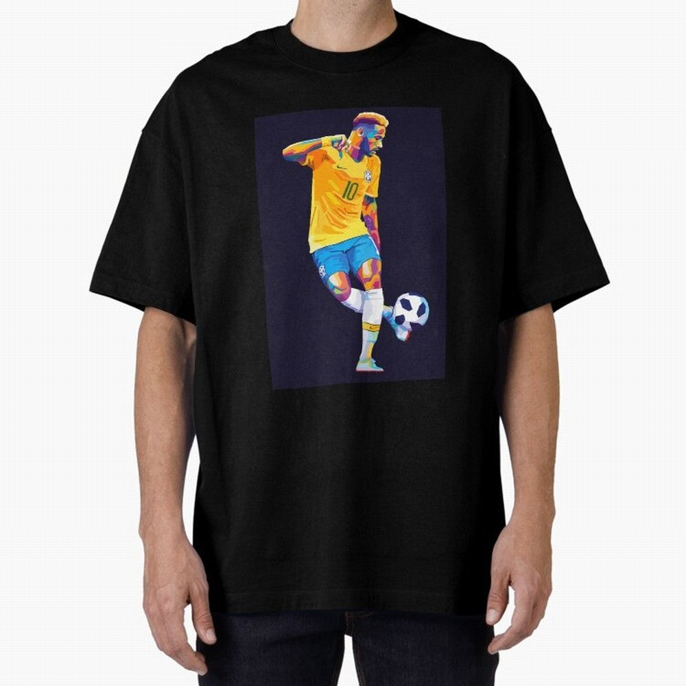 Neymar Jr Wpap pop art Oversized T-Shirt Feel the Roar of Match Day Hype around FIFA World Cup 2026 Group Stage, Neymar, Haaland and Cristiano Ronaldo, Argentina and Brazil, Supporter Pride, Iconic Celebrations, Legendary Names and Global Match Day