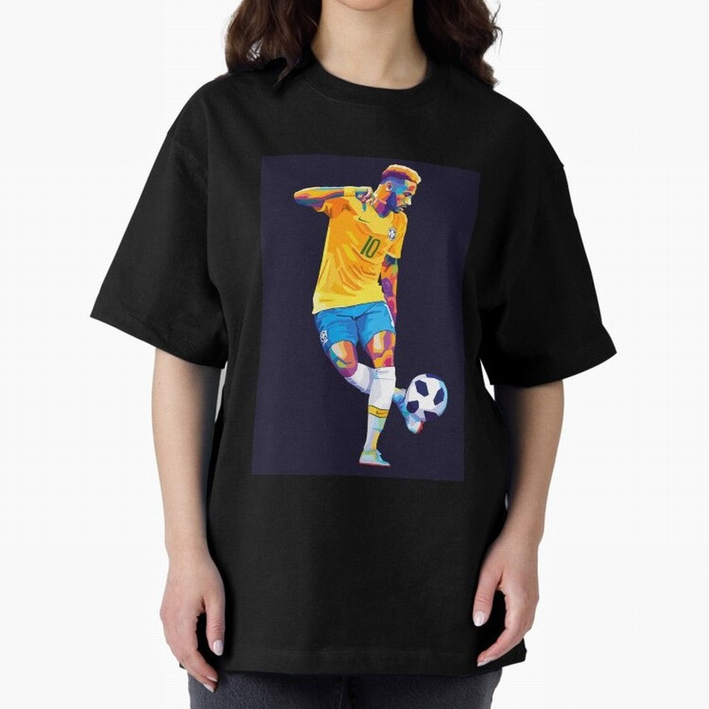 Neymar Jr Wpap pop art Oversized T-Shirt Feel the Roar of Match Day Hype around FIFA World Cup 2026 Group Stage, Neymar, Haaland and Cristiano Ronaldo, Argentina and Brazil, Supporter Pride, Iconic Celebrations, Legendary Names and Global Match Day