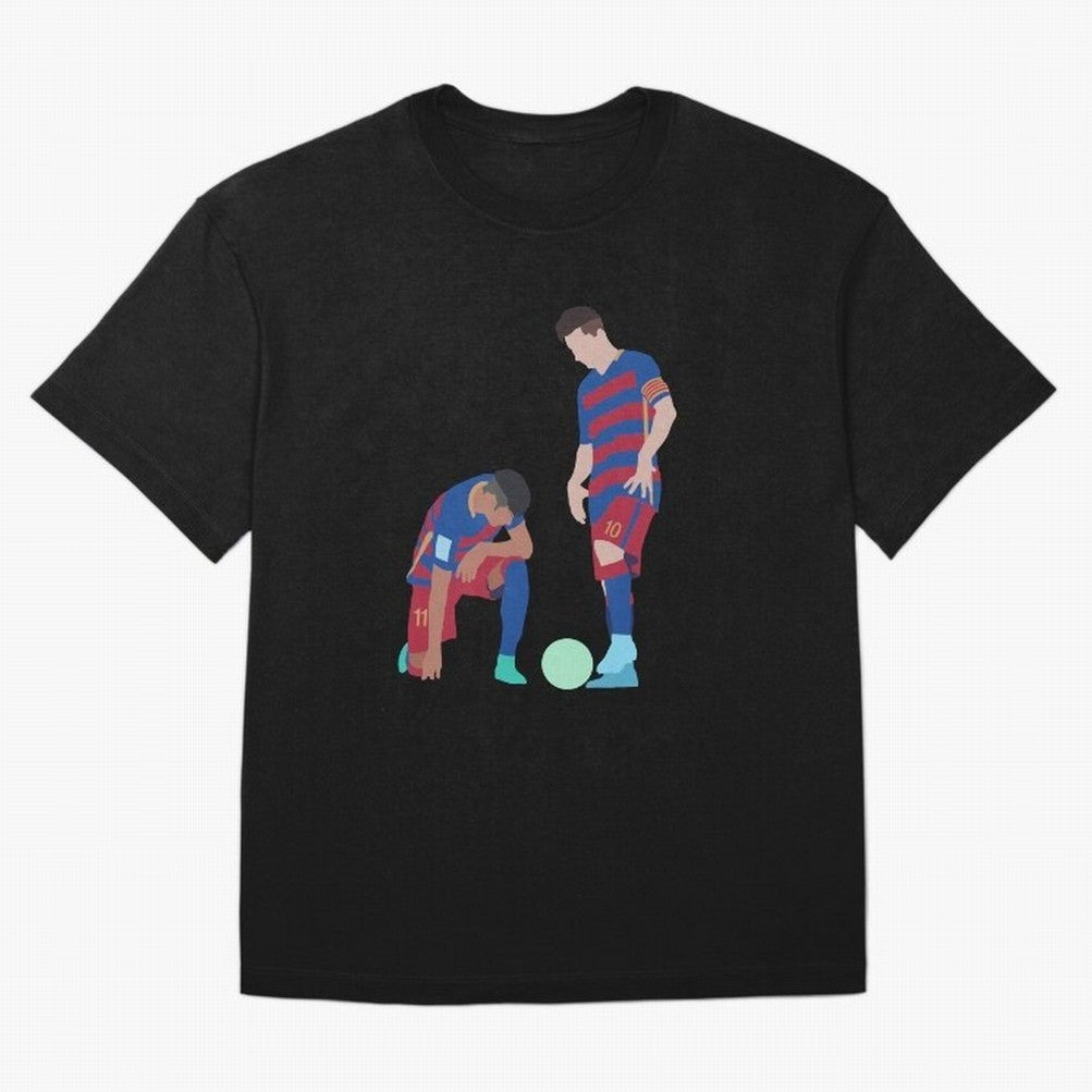 Messi and Neymar Football Free Kick Classic T-Shirt Bring a Vintage Feel to FIFA World Cup 2026 Group Stage for Fans of Messi, CR7 and Mbappe and Argentina and Brazil, Bringing Champion Mindset, Group Stage Buzz, Knockout Tension and Passionate Fan