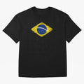 Brazil Flag Design Oversized T-Shirt Bring Home FIFA World Cup 2026 USA Canada Mexico for Fans of Haaland and England and Germany, Bringing Tournament Hype, Historic Matchups, Family Viewing Parties and Global Sports Pride; Created for Match Day