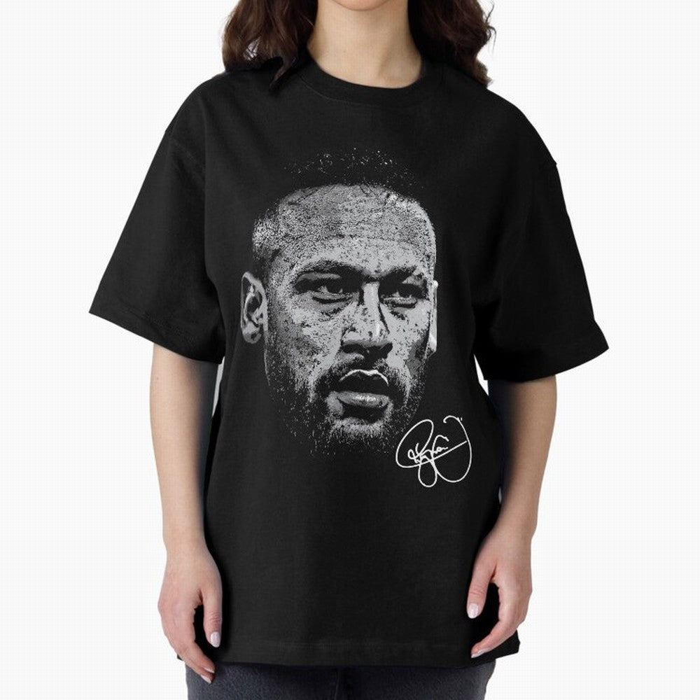 Neymar Signed Oversized T-Shirt Relive FIFA World Cup 2026 Connected to Messi, CR7 and Mbappe, France and Portugal Energy, Champion Mindset, Group Stage Buzz, Knockout Tension and Passionate Fan Culture; Ideal for Football Dads, Football Moms,