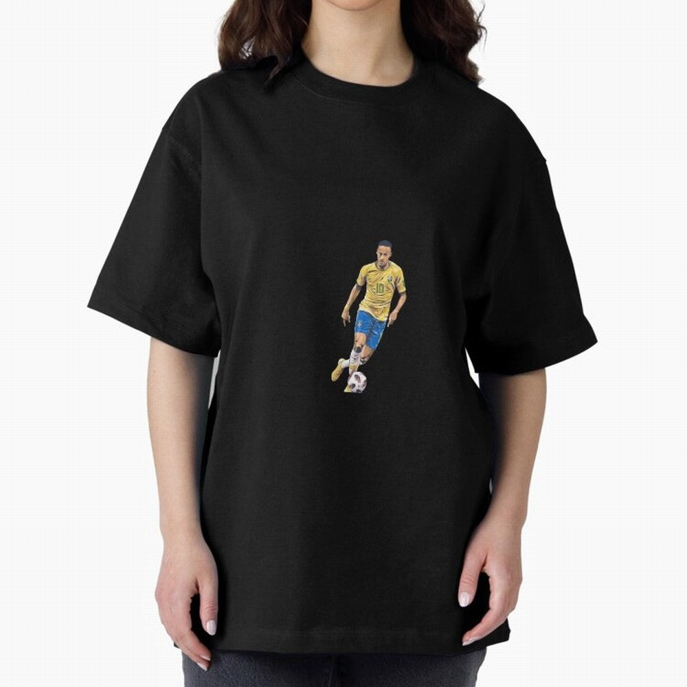 Brazilian Football Player Oversized T-Shirt Live for the Drama of the FIFA World Cup 2026 Journey through Messi, CR7 and Mbappe Highlights, Netherlands Pride, Tournament Hype, Historic Matchups, Family Viewing Parties and Global Sports Pride; Built