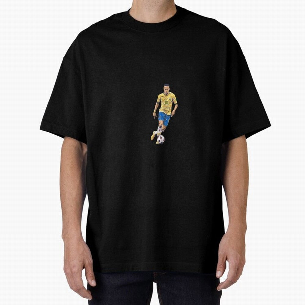 Brazilian Football Player Oversized T-Shirt Live for the Drama of the FIFA World Cup 2026 Journey through Messi, CR7 and Mbappe Highlights, Netherlands Pride, Tournament Hype, Historic Matchups, Family Viewing Parties and Global Sports Pride; Built