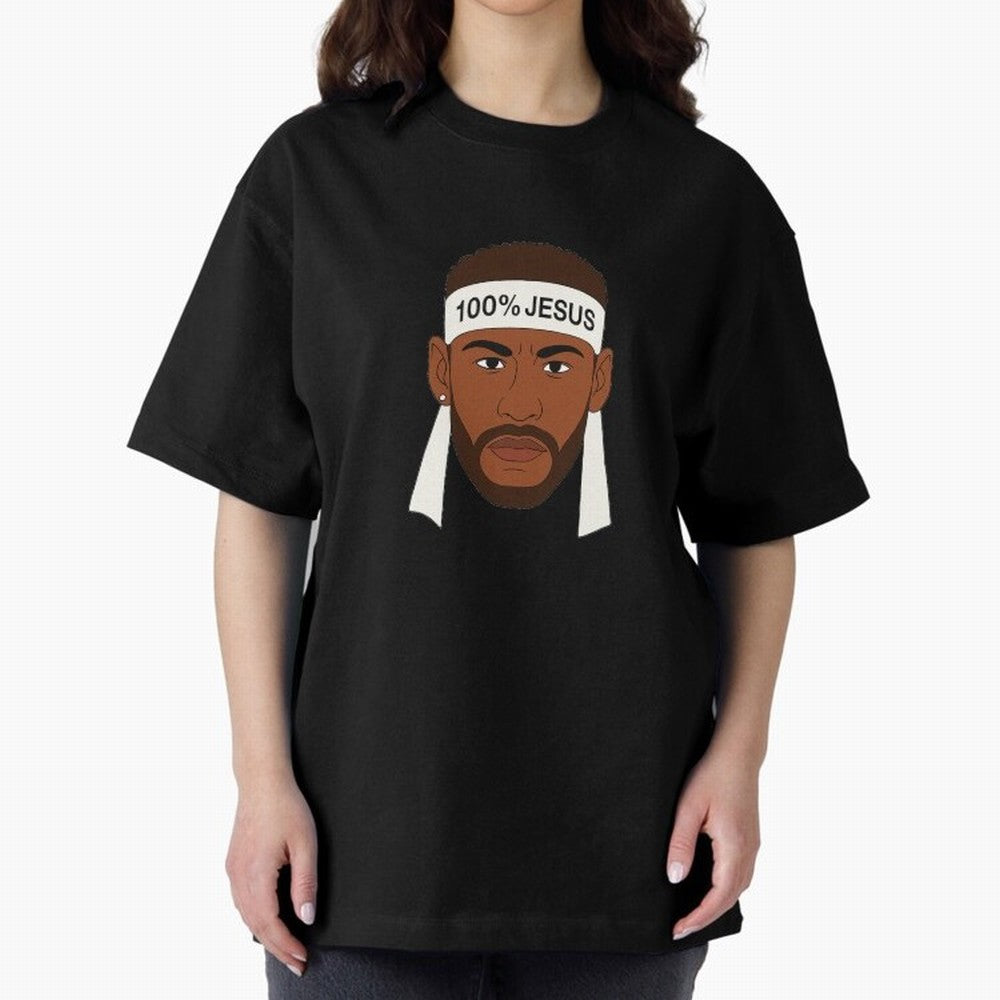 100% JESUS Neymar Inspired Minimalist Art Oversized T-Shirt Bring Global Tournament Vibes to the FIFA World Cup 2026 USA Canada Mexico Journey through Haaland Highlights, England and Germany Pride, Goal Celebration Energy, Supporter Heritage,