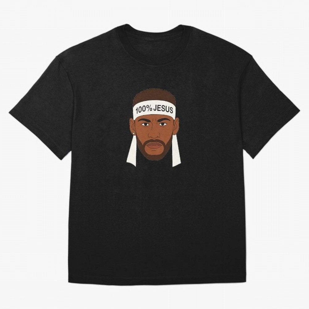 100% JESUS Neymar Inspired Minimalist Art Oversized T-Shirt Bring Global Tournament Vibes to the FIFA World Cup 2026 USA Canada Mexico Journey through Haaland Highlights, England and Germany Pride, Goal Celebration Energy, Supporter Heritage,