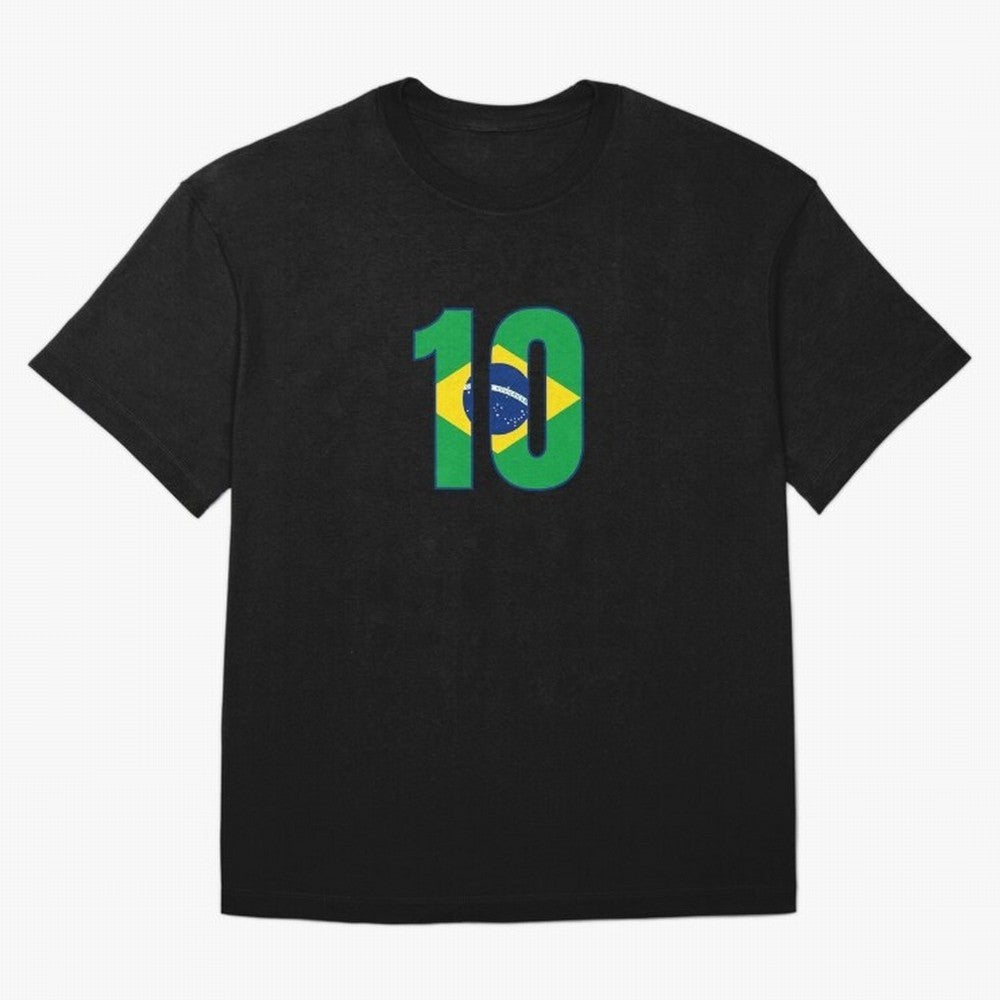 10 - Neymar JR - Brazil Flag Classic T-Shirt Make Every Kick Count in Global Football Passion for FIFA World Cup 2026 Group Stage, Celebrating CR7, England, France and Netherlands, Global Supporter Spirit, Legendary Goals, National Colors and
