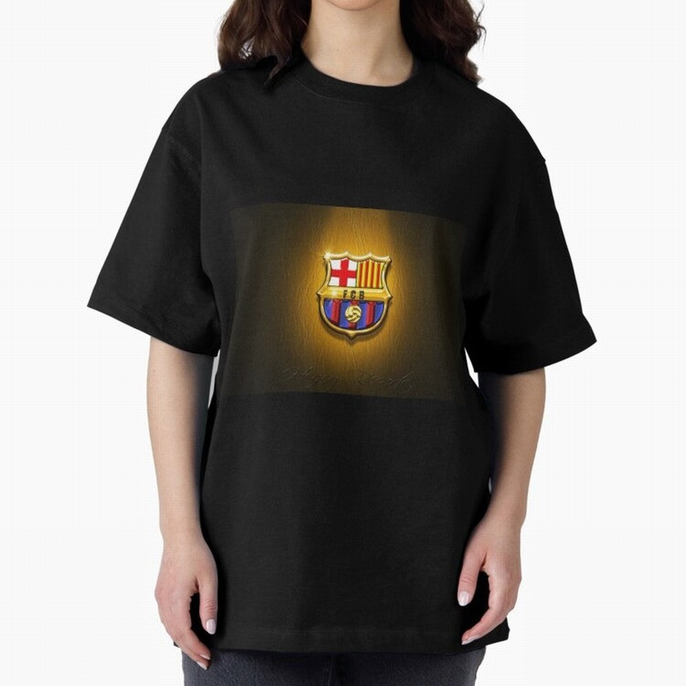 barcelona Oversized T-Shirt Wear the Spirit of FIFA World Cup 2026 for Fans of Cristiano Ronaldo and Brazil, Portugal and Argentina, Bringing Vintage Soccer Flavor, Modern Football Stars, National Flags and Final Night Emotion; Perfect for Fans,