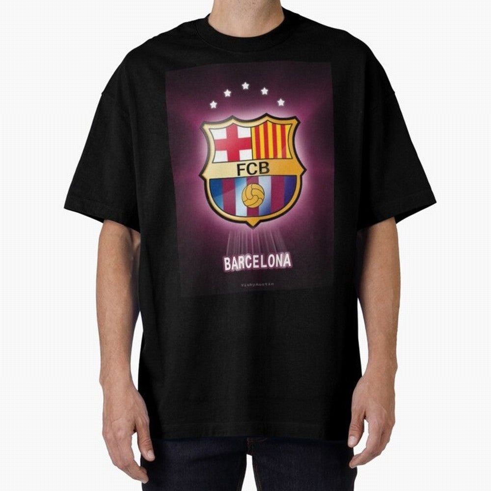 barcelona Oversized T-Shirt Stand Out with Spirit from the FIFA World Cup 2026 Group Stage Journey through Neymar Highlights, Spain and Netherlands Pride, Classic Soccer Heritage, Championship Pressure, Fan Loyalty and International Pride; Created
