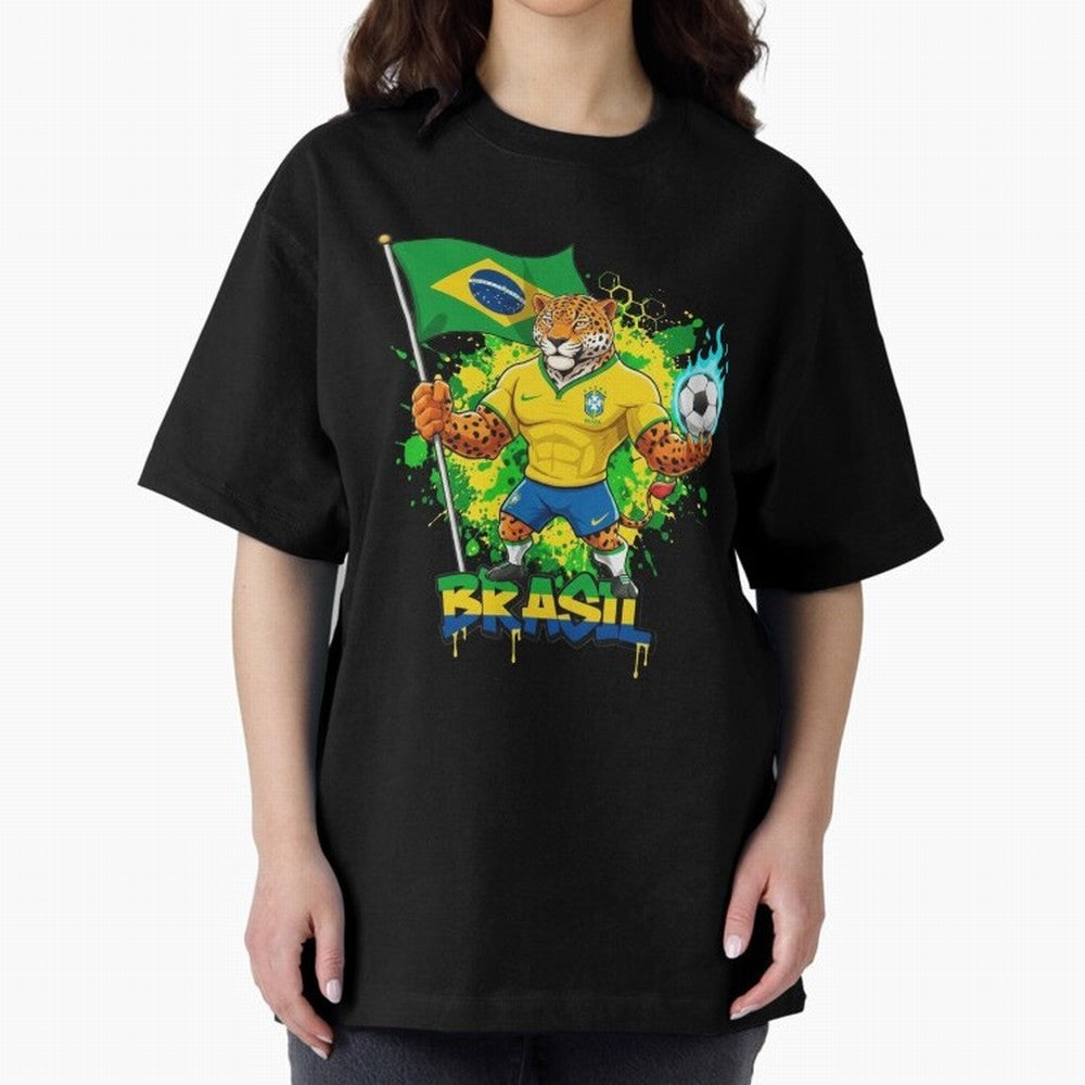 Brazil Football World Cup 2026 - Jaguar Mascot Brasil Sele??o Pride Art On?a Pintada Mascote Hexa Classic T-Shirt Refresh the FIFA World Cup 2026 USA Canada Mexico Journey through Neymar Highlights, Spain Pride, Supporter Pride, Iconic