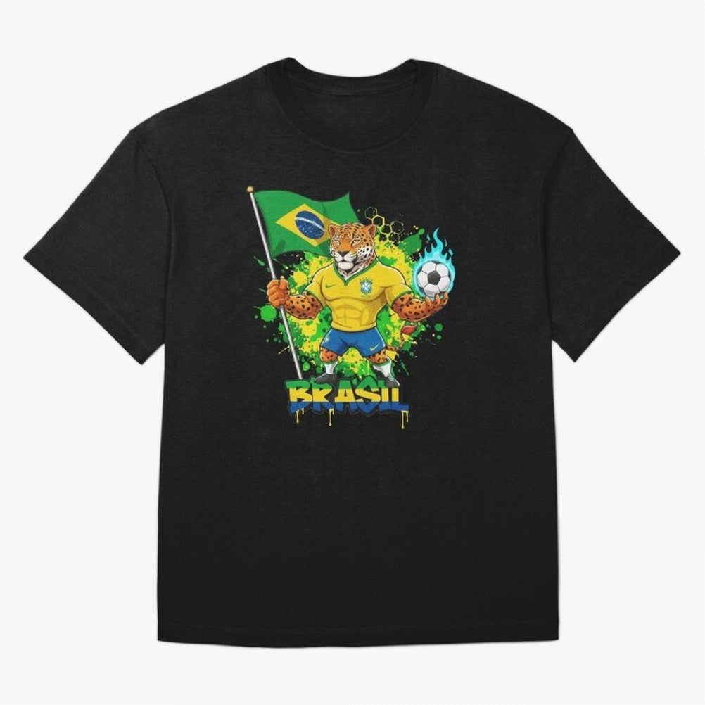 Brazil Football World Cup 2026 - Jaguar Mascot Brasil Sele??o Pride Art On?a Pintada Mascote Hexa Classic T-Shirt Refresh the FIFA World Cup 2026 USA Canada Mexico Journey through Neymar Highlights, Spain Pride, Supporter Pride, Iconic