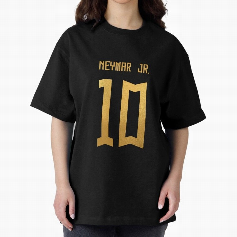 Copy of Neymar Jr Brazil Jersey 2023 Oversized T-Shirt Bring Home FIFA World Cup 2026 Spirit, Filled with Argentina, Messi, CR7 and Mbappe, Retro Football Energy, Iconic Rivalries, Trophy Chase Drama and Stadium Atmosphere; Created for Match Day