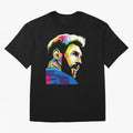 Wpap Leo Messi Graphic Oversized T-Shirt Show Support during FIFA World Cup 2026 for Fans of Messi and Cristiano Ronaldo and Netherlands, Bringing Vintage Soccer Flavor, Modern Football Stars, National Flags and Final Night Emotion; Great for