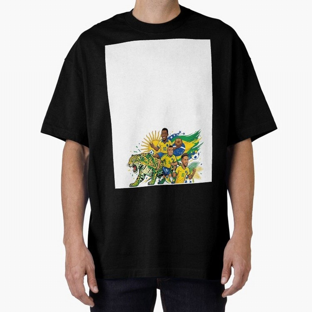 Unleash the spirit of the Sele??o! ? Graphic T-Shirt Create the FIFA World Cup 2026 USA Canada Mexico Journey through Messi and Cristiano Ronaldo Highlights, Argentina and Brazil Pride, Match Day Excitement, Supporter Culture, Golden Goals and