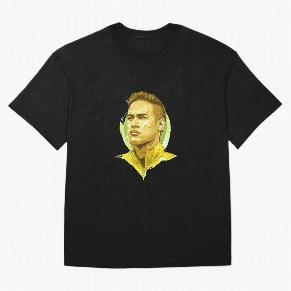 Neymar Junior Sticker Premium T-Shirt Carry National Pride through Global Football Passion for FIFA World Cup 2026 USA Canada Mexico, Inspired by CR7 and Messi, Brazil, Retro Football Energy, Iconic Rivalries, Trophy Chase Drama and Stadium