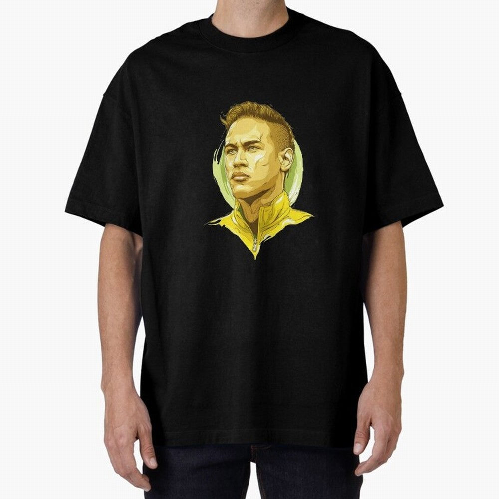Neymar Junior Sticker Premium T-Shirt Carry National Pride through Global Football Passion for FIFA World Cup 2026 USA Canada Mexico, Inspired by CR7 and Messi, Brazil, Retro Football Energy, Iconic Rivalries, Trophy Chase Drama and Stadium