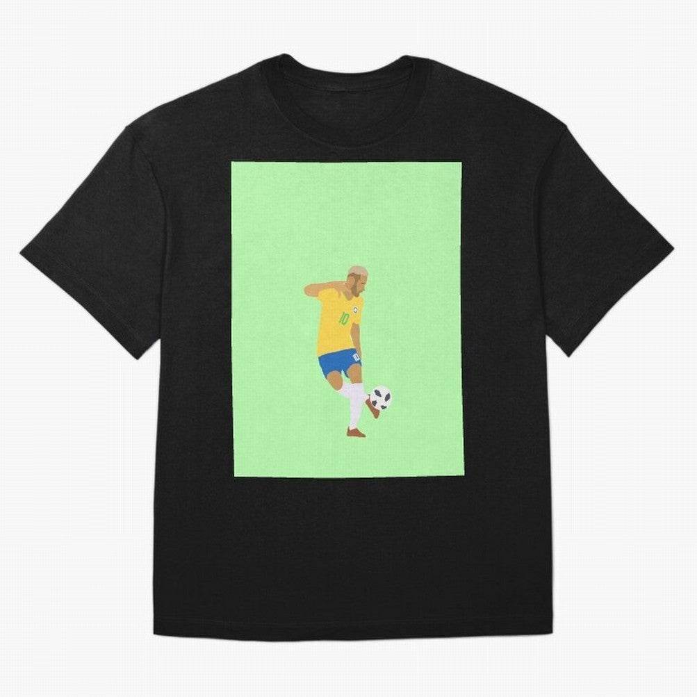 Neymar Brazil Football Control Skills Graphic T-Shirt Celebrate Golden Goal Energy in FIFA World Cup 2026 Group Stage for Fans of Messi and Cristiano Ronaldo and Argentina, Bringing Match Day Excitement, Supporter Culture, Golden Goals and Global