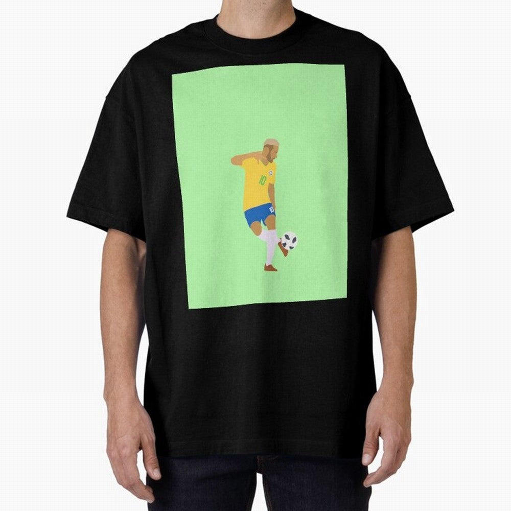 Neymar Brazil Football Control Skills Graphic T-Shirt Celebrate Golden Goal Energy in FIFA World Cup 2026 Group Stage for Fans of Messi and Cristiano Ronaldo and Argentina, Bringing Match Day Excitement, Supporter Culture, Golden Goals and Global