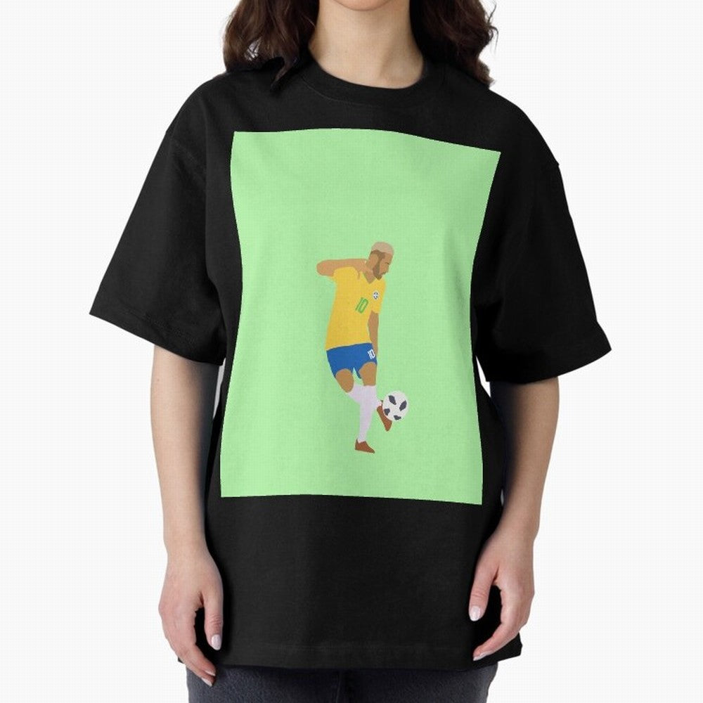 Neymar Brazil Football Control Skills Graphic T-Shirt Celebrate Golden Goal Energy in FIFA World Cup 2026 Group Stage for Fans of Messi and Cristiano Ronaldo and Argentina, Bringing Match Day Excitement, Supporter Culture, Golden Goals and Global