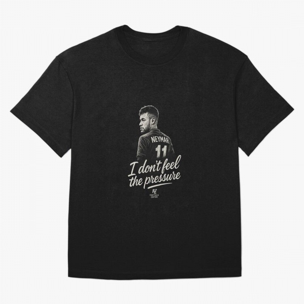 I Don¡¯t Feel The Pressure ¨C Neymar Inspired Street Football Art | Football Empire Graphic T-Shirt Capture Stadium Memories from Global Football Passion for FIFA World Cup 2026 Group Stage, Featuring Cristiano Ronaldo, Haaland and CR7, Brazil,