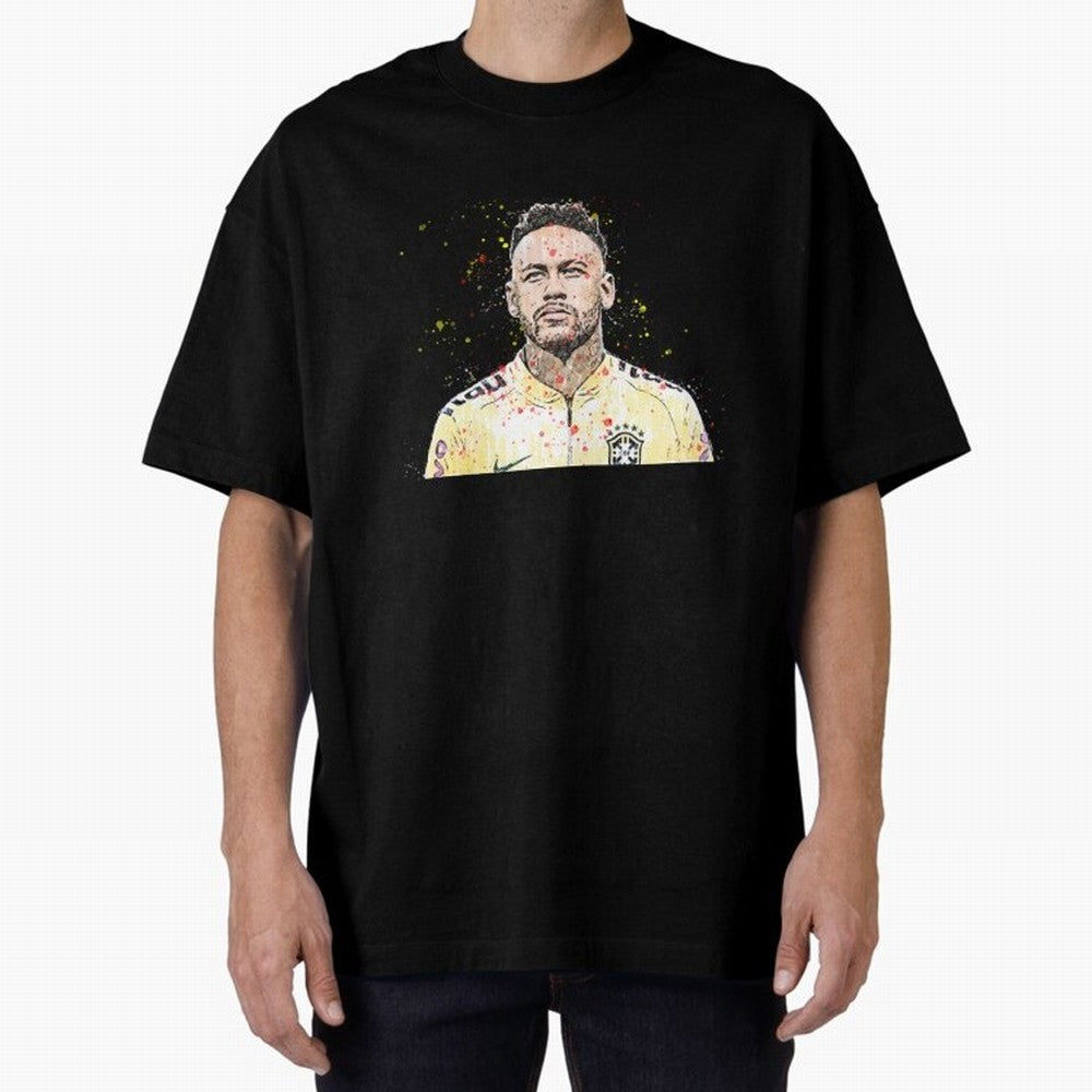 Neymar Neymar Oversized T-Shirt Back Your Heroes with FIFA World Cup 2026 Spirit, Capturing France, Haaland, Match Day Excitement, Supporter Culture, Golden Goals and Global Football Passion; Great for Watch Parties, Sports Bars, Family Nights, Fan