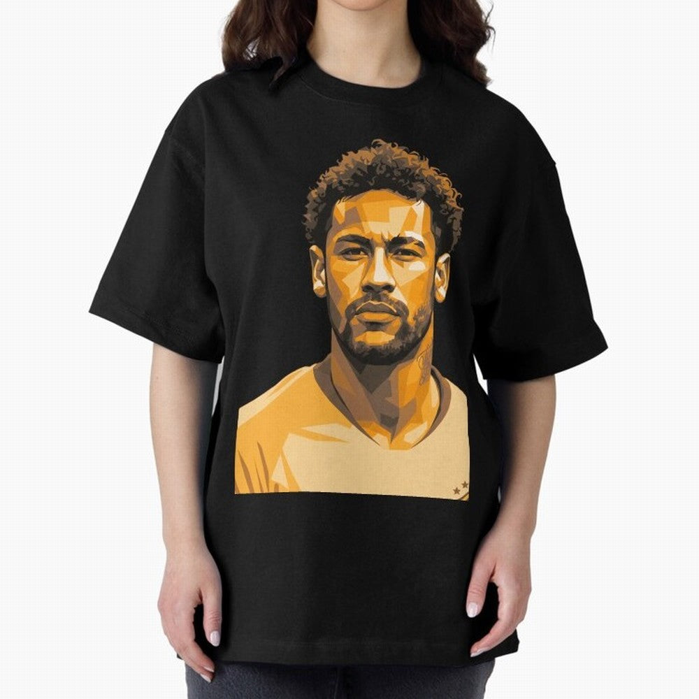 Neymar Oversized T-Shirt Support Iconic Players in FIFA World Cup 2026 USA Canada Mexico Centered on Neymar, Portugal, Spain and Germany Energy, Goal Celebration Energy, Supporter Heritage, Football Icons and Worldwide Tournament Joy; Perfect for