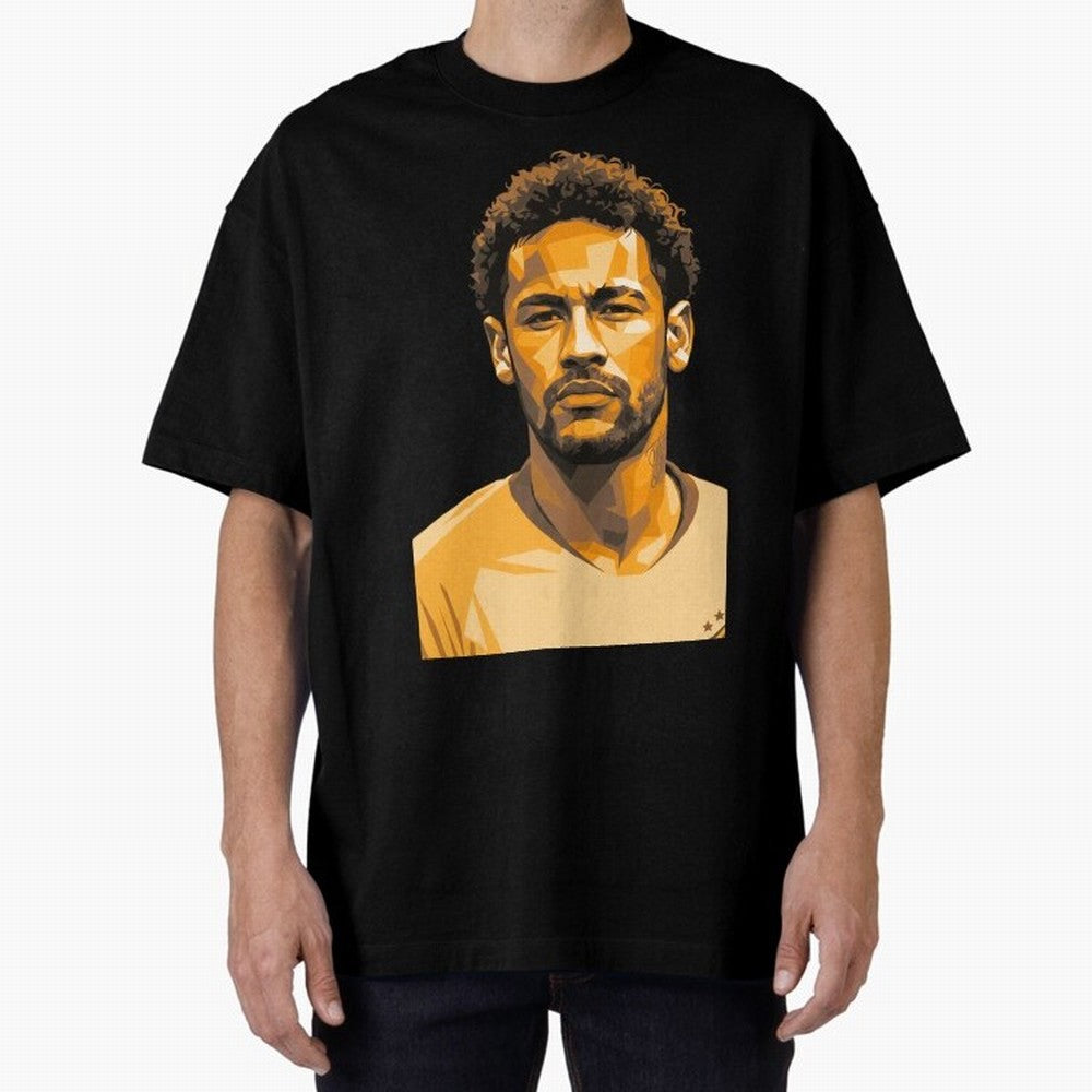 Neymar Oversized T-Shirt Support Iconic Players in FIFA World Cup 2026 USA Canada Mexico Centered on Neymar, Portugal, Spain and Germany Energy, Goal Celebration Energy, Supporter Heritage, Football Icons and Worldwide Tournament Joy; Perfect for