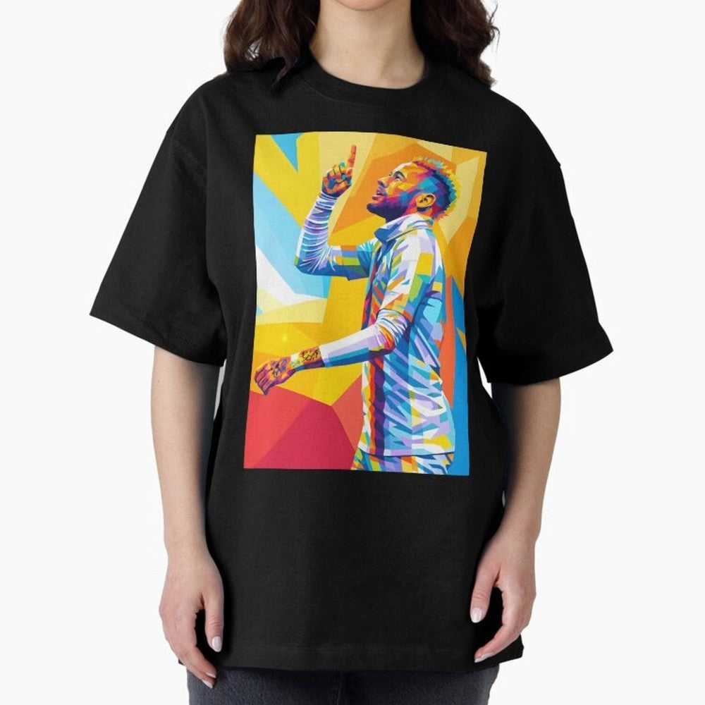 Neymar Pop Art Oversized T-Shirt Support the Legends of FIFA World Cup 2026 Group Stage Built around Haaland and Mbappe, Argentina Energy, Football History, Final Match Energy, Crowd Noise and Once in a Lifetime Moments; Perfect for People Who Love