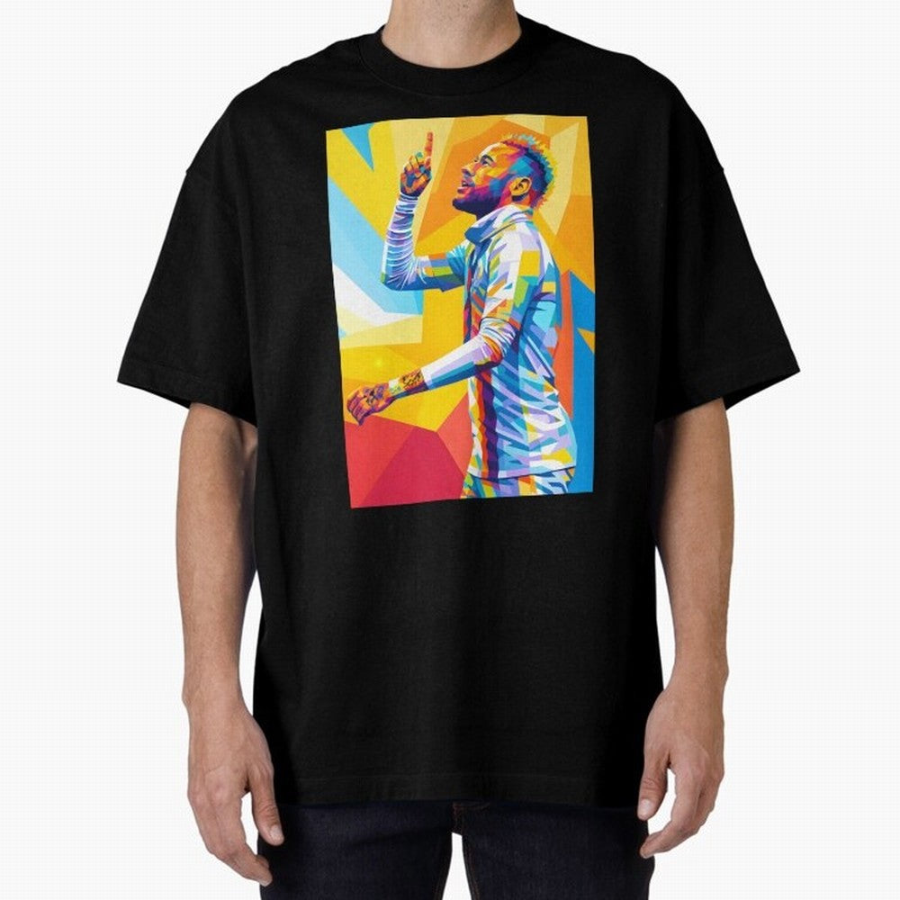 Neymar Pop Art Oversized T-Shirt Support the Legends of FIFA World Cup 2026 Group Stage Built around Haaland and Mbappe, Argentina Energy, Football History, Final Match Energy, Crowd Noise and Once in a Lifetime Moments; Perfect for People Who Love