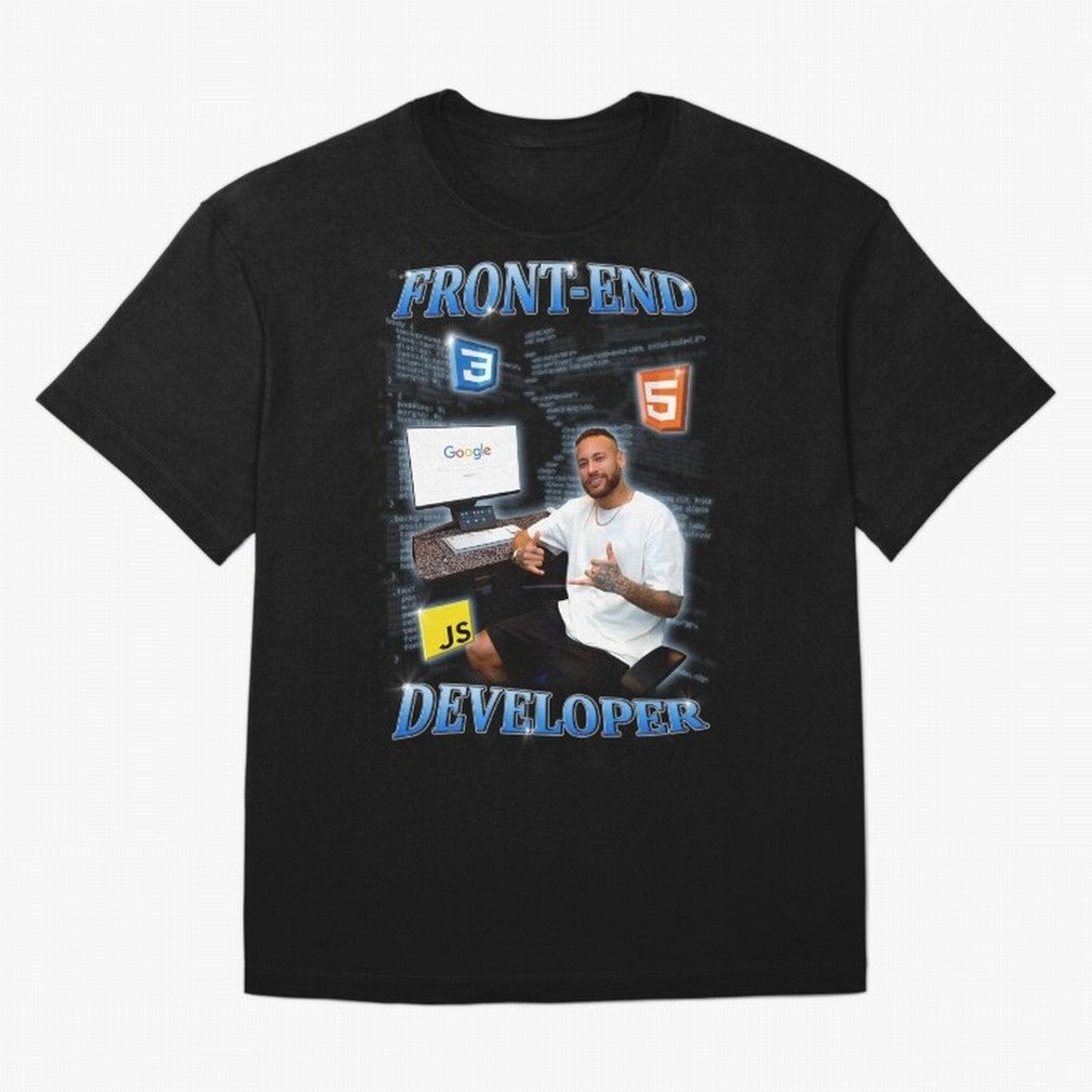 Front-end Developer Neymar - English Classic T-Shirt Build FIFA World Cup 2026 Group Stage Connected to CR7 and Messi, Brazil, Portugal and Argentina Energy, Worldwide Fan Energy, Dramatic Goals, Stadium Lights and Championship Celebrations; Ideal