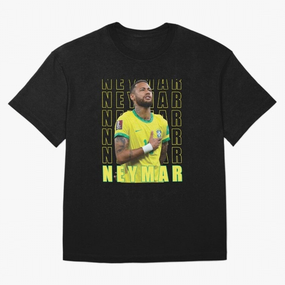 Neymar Brazil Design Oversized T-Shirt Carry National Pride through FIFA World Cup 2026 Group Stage Spirit, Capturing Argentina, Mbappe and Neymar, Retro Football Energy, Iconic Rivalries, Trophy Chase Drama and Stadium Atmosphere; Built for