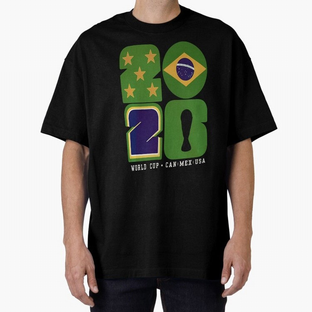 Brazil Football World Cup 2026 - Can Mex Usa Typography Essential T-Shirt Join the Countdown to Global Football Passion for FIFA World Cup 2026 USA Canada Mexico, with Messi, Spain, Champion Mindset, Group Stage Buzz, Knockout Tension and