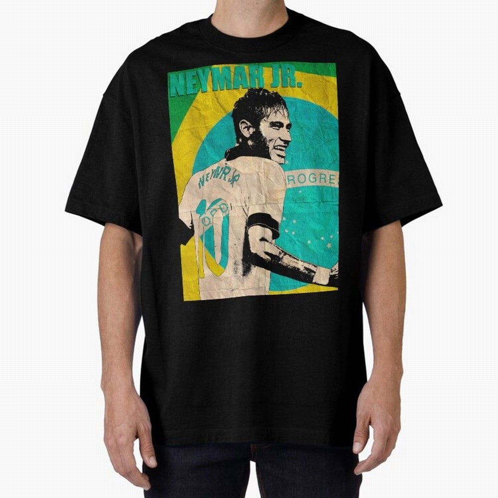 Neymar Oversized T-Shirt Celebrate the Stars of FIFA World Cup 2026 Spirit, Connected to Brazil, Mbappe and Neymar, Football Festival Excitement, Trophy Ambitions, Country Rivalries and Star Player Buzz; Created for Match Day Parties, Soccer Gifts,