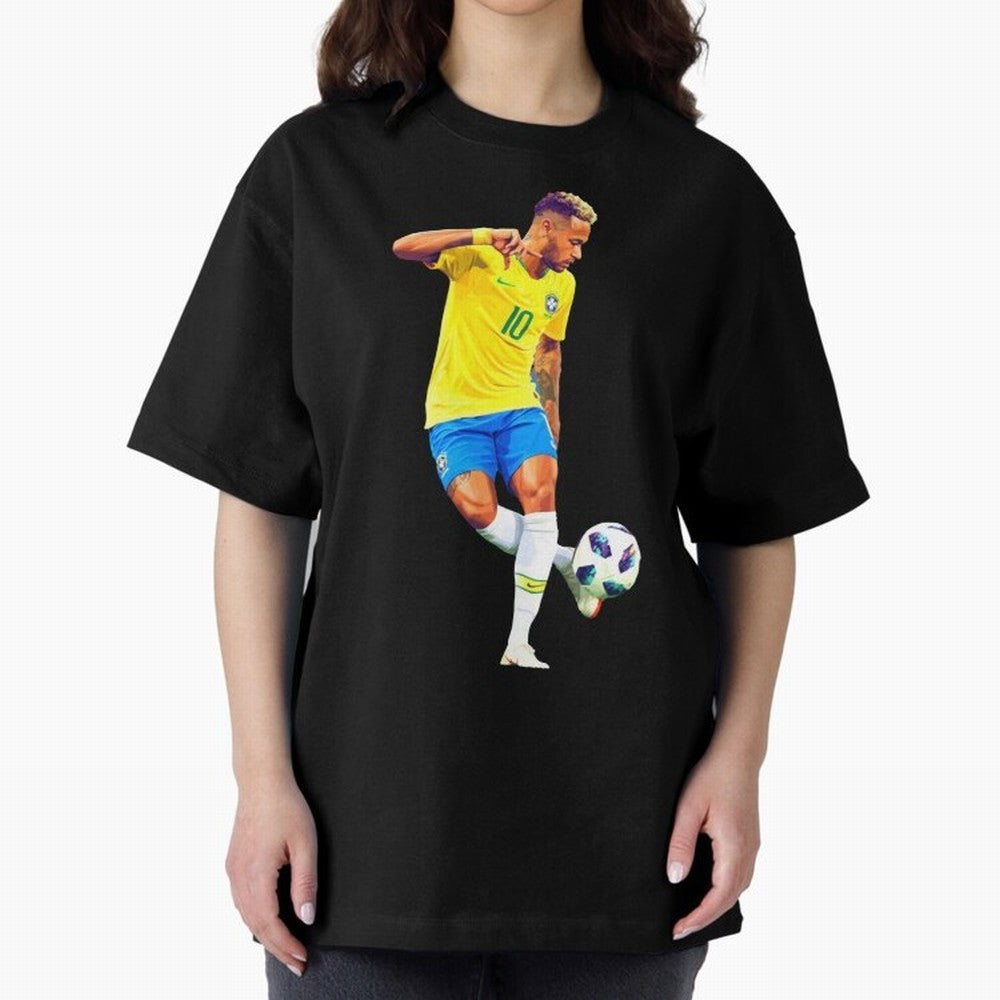 Neymar Oversized T-Shirt Make Your Look Match Match Day Hype around FIFA World Cup 2026 USA Canada Mexico, Haaland, Brazil, Portugal and Argentina, Classic Soccer Heritage, Championship Pressure, Fan Loyalty and International Pride; Built for