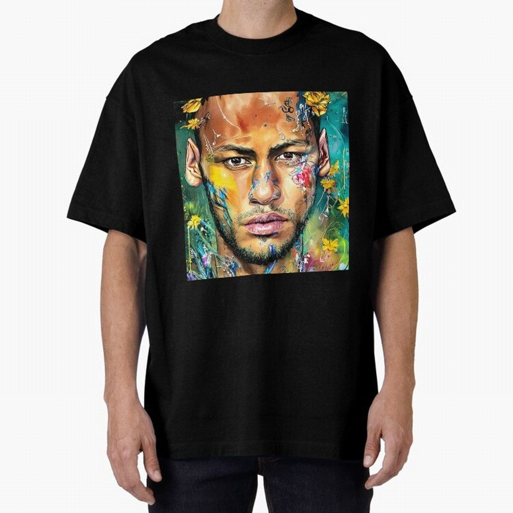 Neymar Oversized T-Shirt Show Passion for the Stars of FIFA World Cup 2026 Group Stage Spirit, Capturing France and Portugal, Messi and Cristiano Ronaldo, Soccer Culture, Superstar Moments, National Team Dreams and Competitive Fire; Great for
