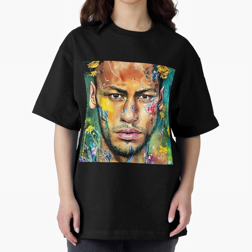 Neymar Oversized T-Shirt Show Passion for the Stars of FIFA World Cup 2026 Group Stage Spirit, Capturing France and Portugal, Messi and Cristiano Ronaldo, Soccer Culture, Superstar Moments, National Team Dreams and Competitive Fire; Great for