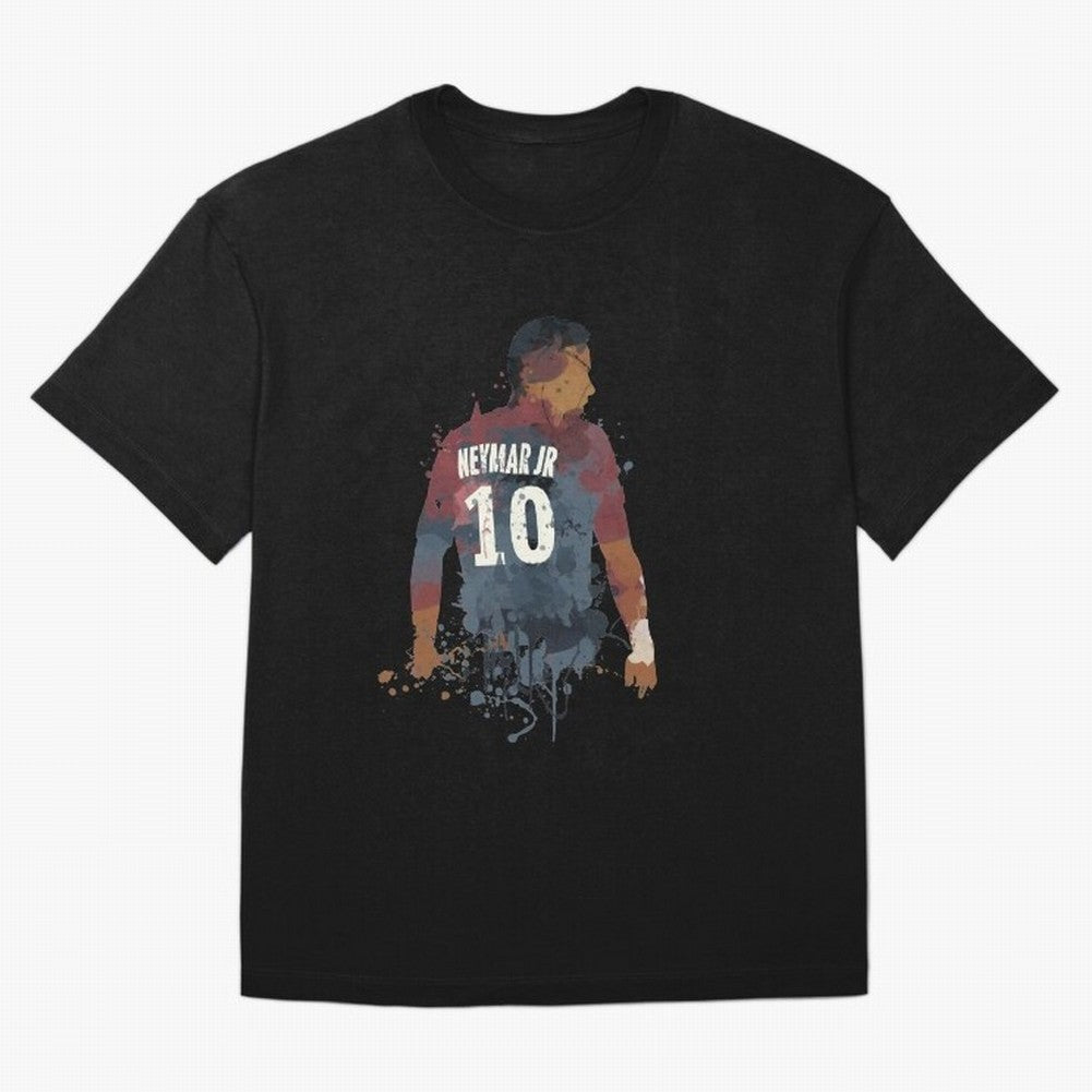 Neymar Brazilian Legend Art Oversized T-Shirt Elevate the FIFA World Cup 2026 Group Stage Journey through Messi and Cristiano Ronaldo Highlights, Spain Pride, Vintage Soccer Flavor, Modern Football Stars, National Flags and Final Night Emotion;