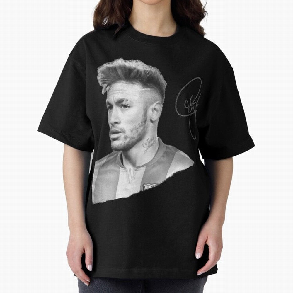 Neymar in black & white with signature Classic T-Shirt Celebrate Golden Goal Energy in FIFA World Cup 2026 USA Canada Mexico Made for Mbappe, Germany Energy, Stadium Memories, Football Loyalty, International Chants and Championship Tradition;