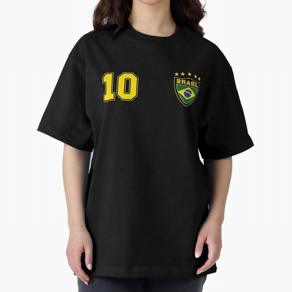 Classic Brasil Soccer No. 10 Brazil World Jersey Cup T Shirt Essential T-Shirt Showcase Match Day Hype around FIFA World Cup 2026, Messi and Cristiano Ronaldo, France, Vintage Soccer Flavor, Modern Football Stars, National Flags and Final Night