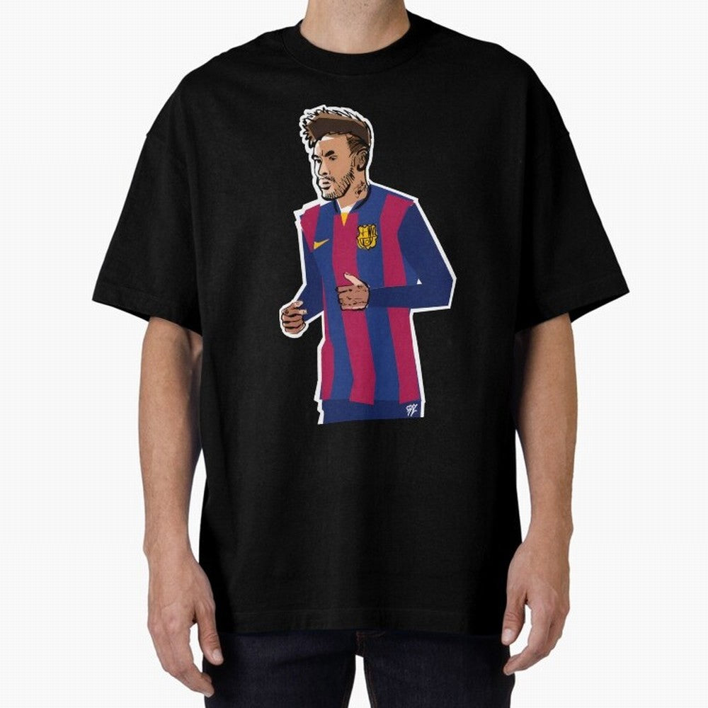 Neymar prime Oversized T-Shirt Celebrate the Stars of FIFA World Cup 2026 USA Canada Mexico Spirit, Featuring Argentina, Messi, CR7 and Mbappe, Retro Football Energy, Iconic Rivalries, Trophy Chase Drama and Stadium Atmosphere; Ideal for Passionate
