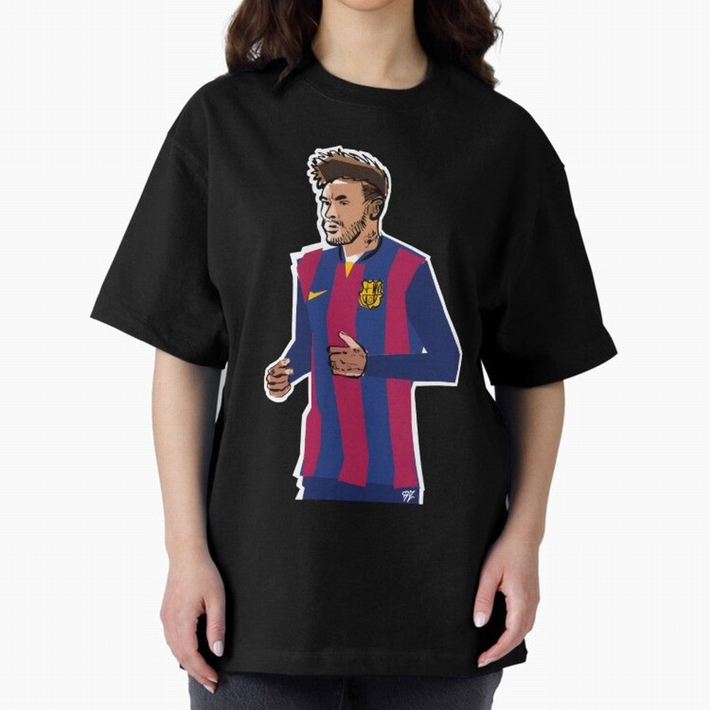 Neymar prime Oversized T-Shirt Celebrate the Stars of FIFA World Cup 2026 USA Canada Mexico Spirit, Featuring Argentina, Messi, CR7 and Mbappe, Retro Football Energy, Iconic Rivalries, Trophy Chase Drama and Stadium Atmosphere; Ideal for Passionate